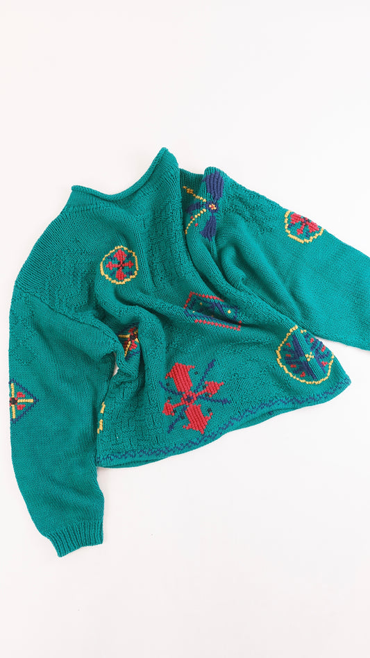 80s Nautica cotton knit M