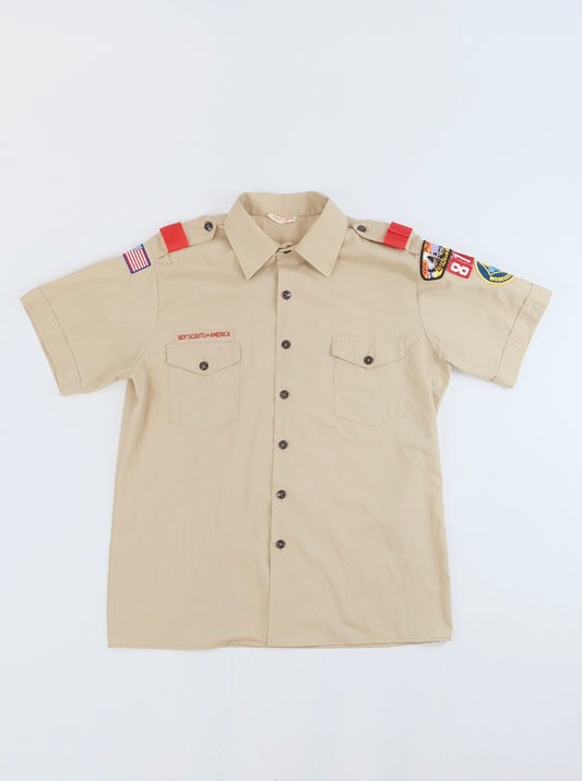 60s Boy Scout cotton shirt L