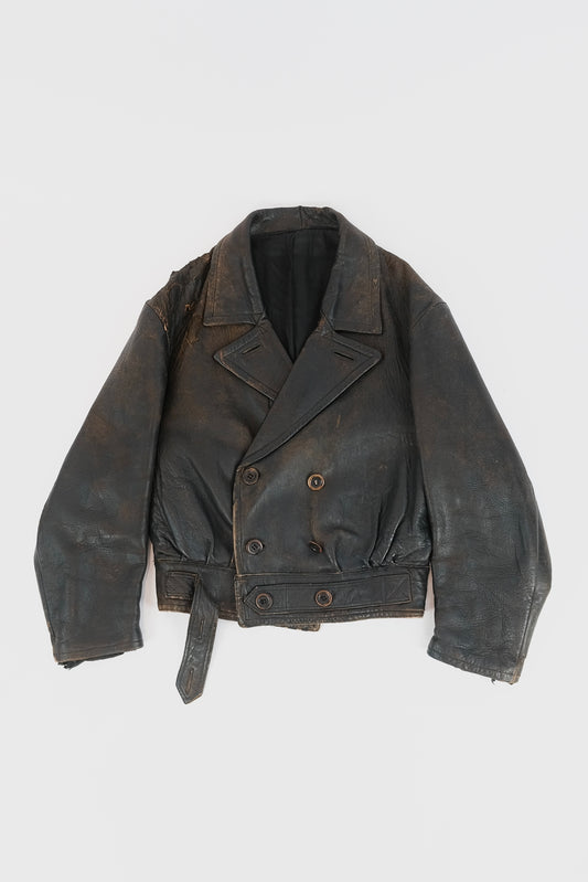 40s Leather biker jacket M