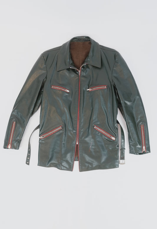 50s German Leather jacket L