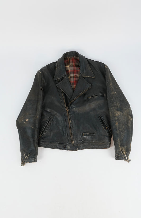 40s Leather biker jacket M