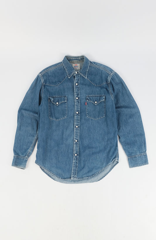 80s Levi's western denim shirt M