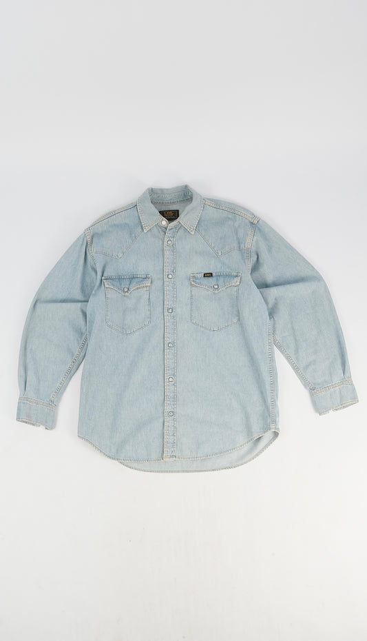 80s Lee western denim shirt M