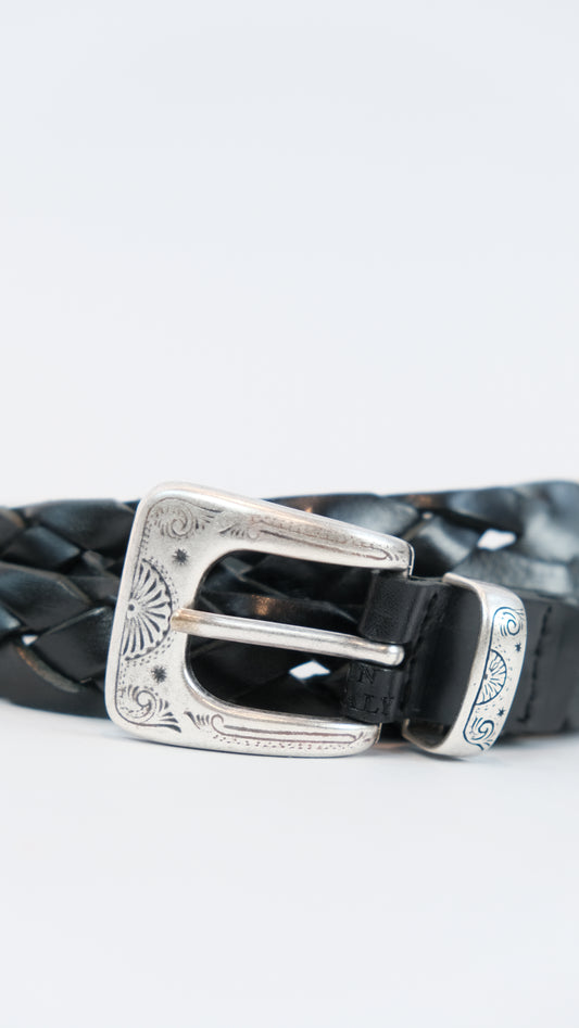 Western leather belt 85