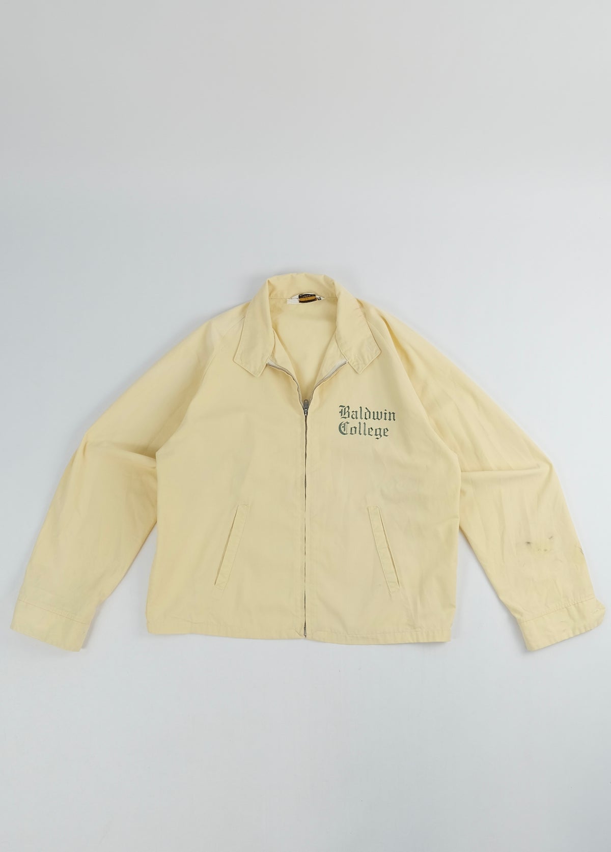 60s Light yellow College jacket S