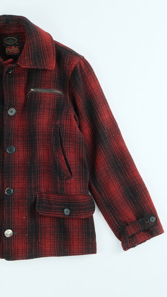 50s PennRich buffalo plaid jacket M