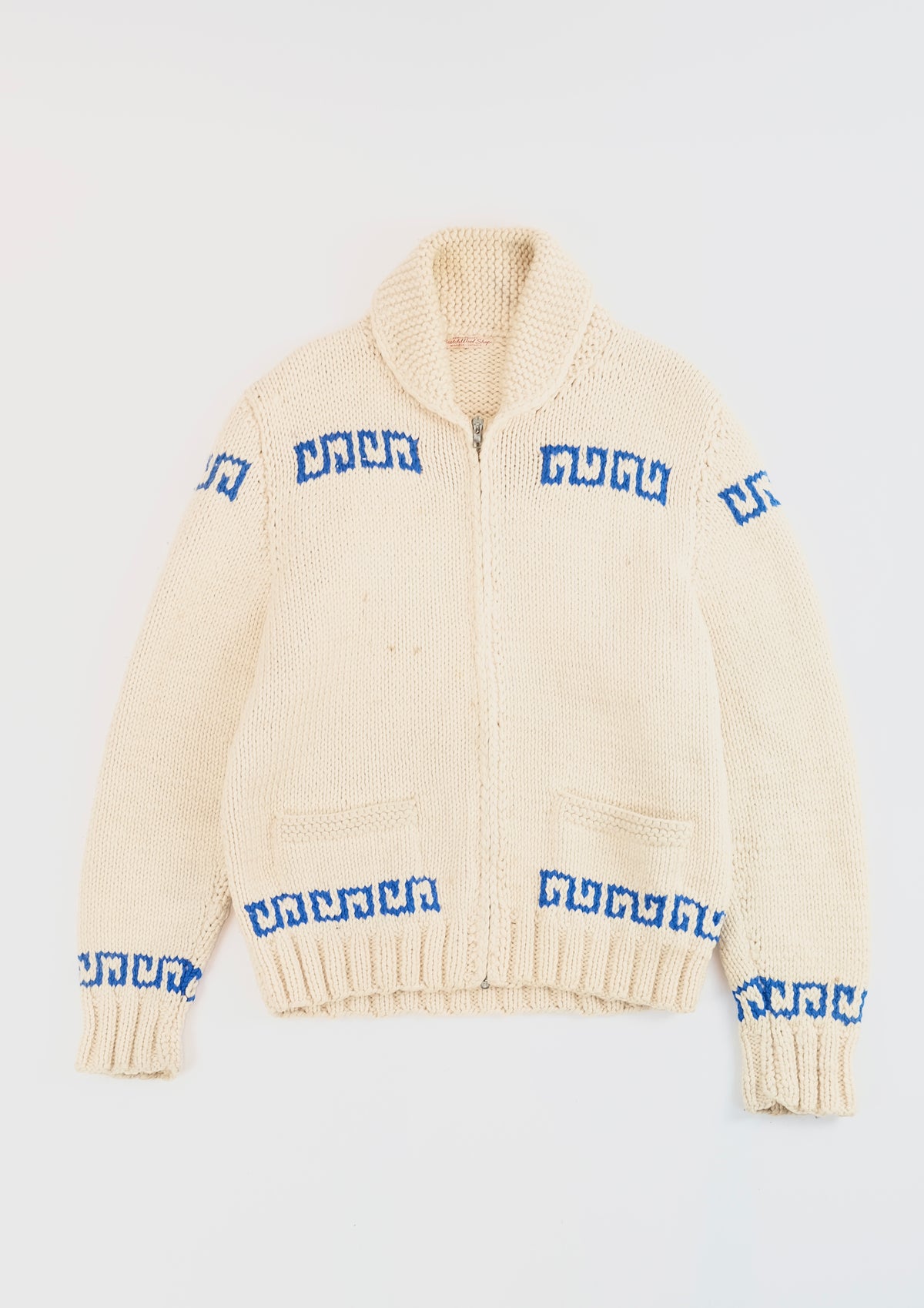 50s Shawl Cowichan cardigan M