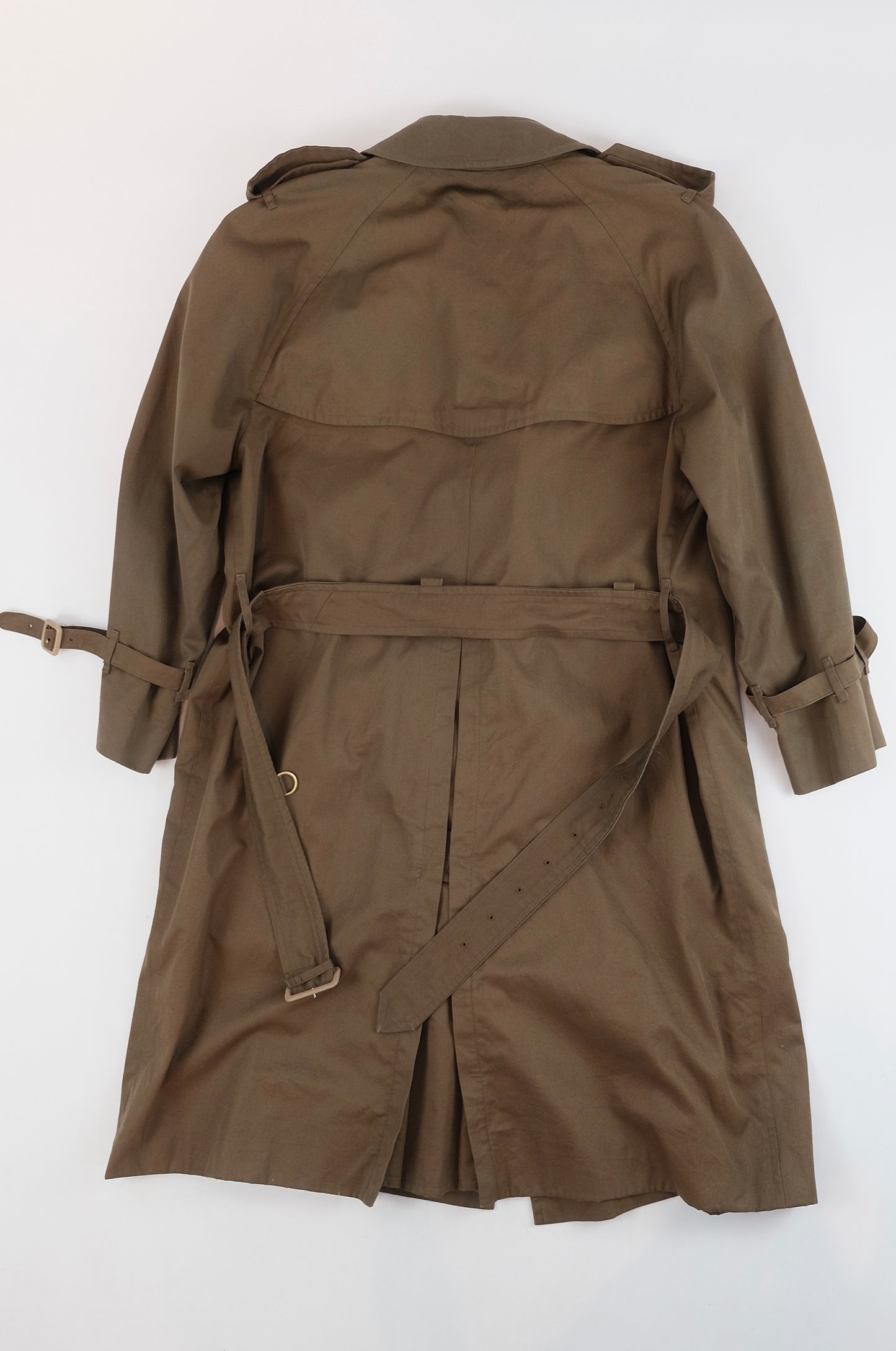 80s Burberry double breasted trench L