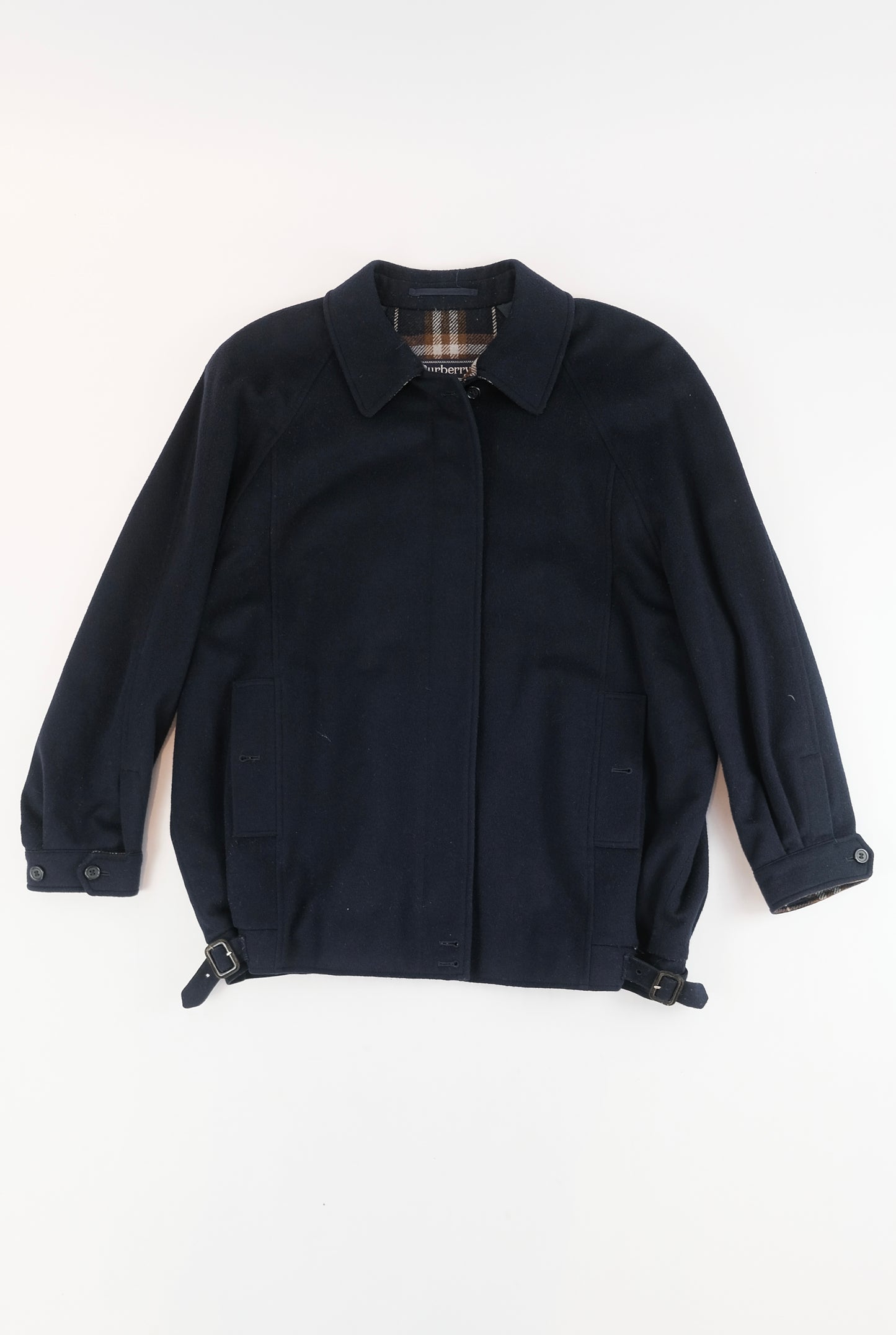 80s Burberry's wool jacket L
