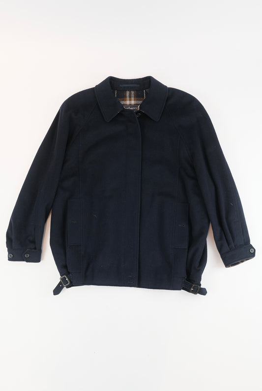 80s Burberry's wool jacket L