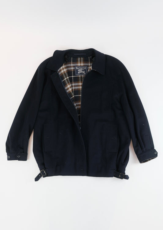 80s Burberry's wool jacket L