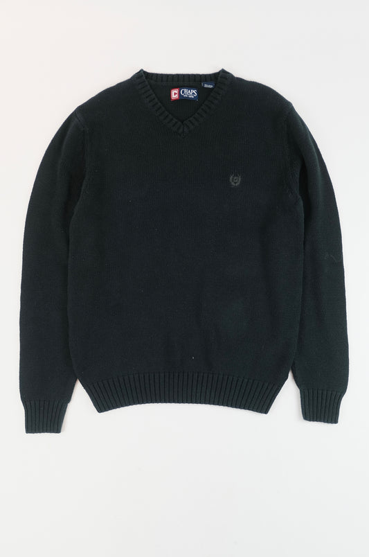 90s Ralph Lauren Chaps Cotton Knit V neck S