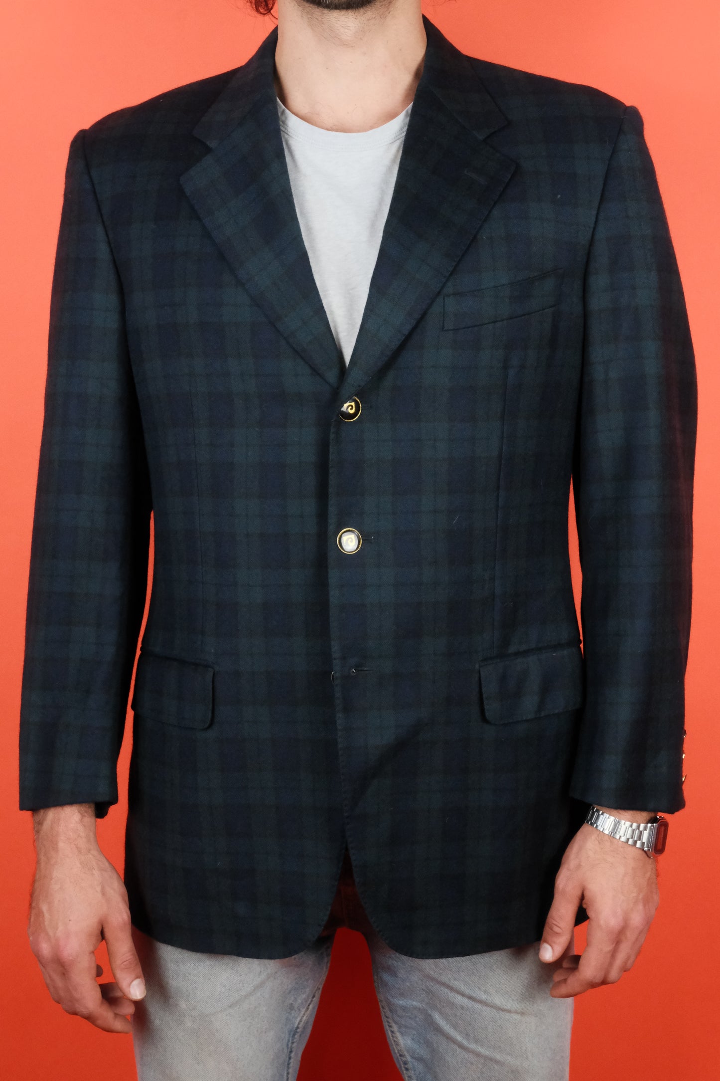 Pierre Cardin Checked Suit Jacket  - vintage clothing clochard92.com