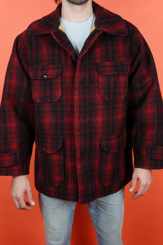 Eddie Bauer Shirt Men Size XXL Shadow Plaid Check Flannel Gray Red