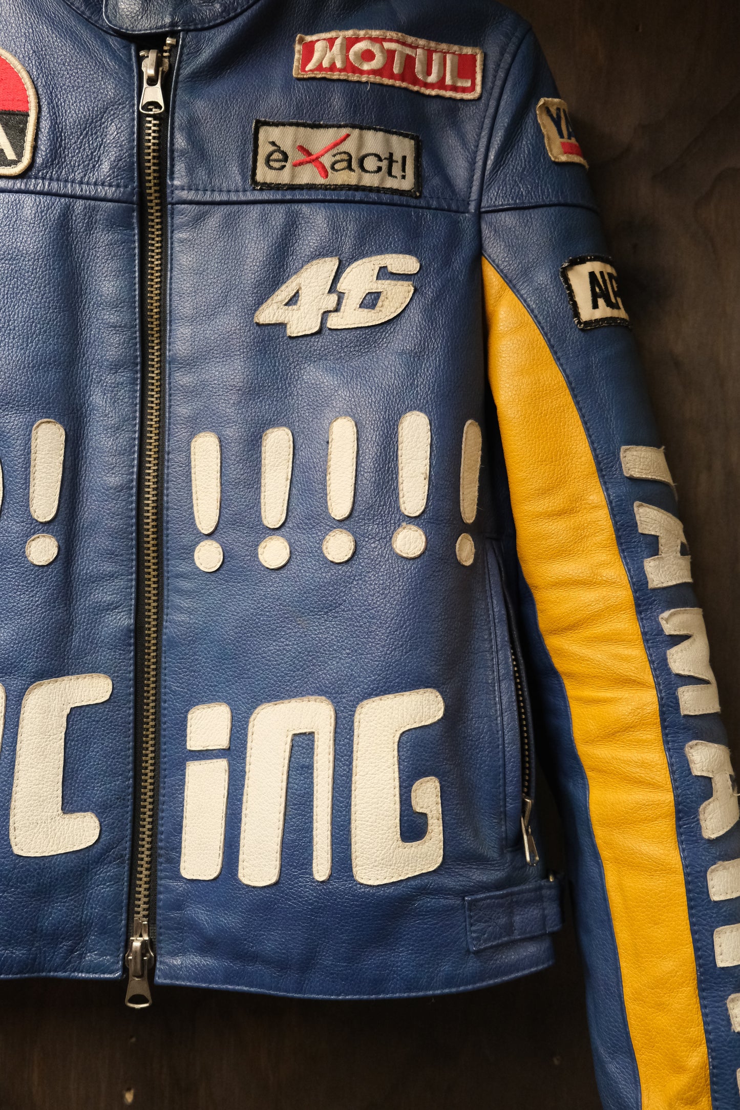"The Doctor" patched leather jacket XS