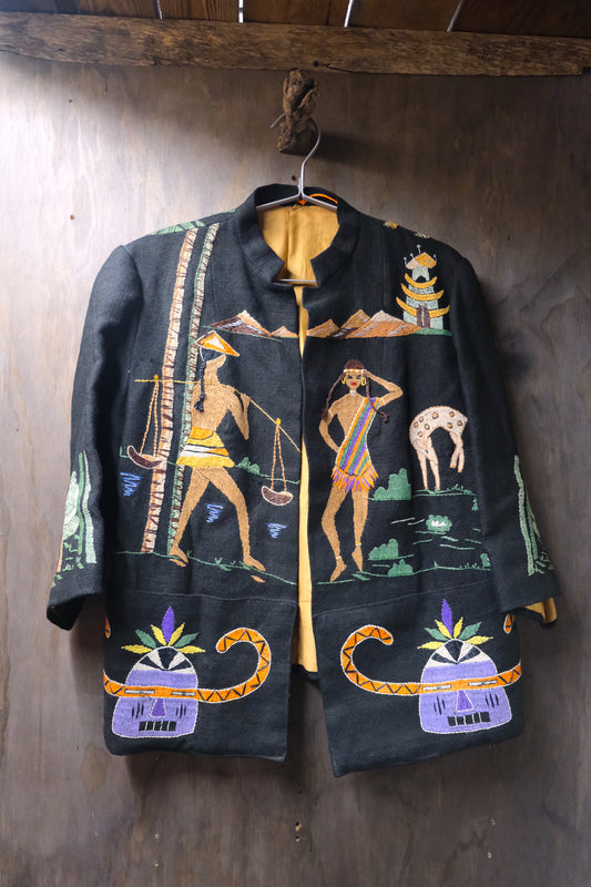 Vintage embroidery jacket S/M