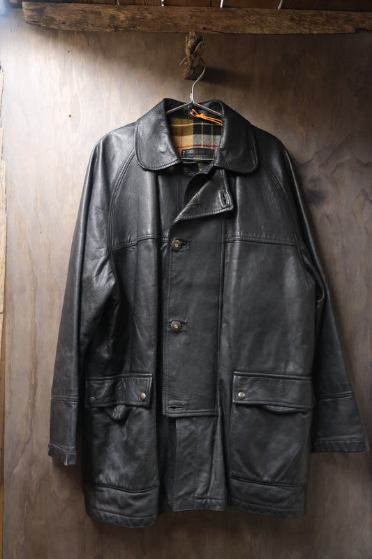 vintage Fay leather Coat L