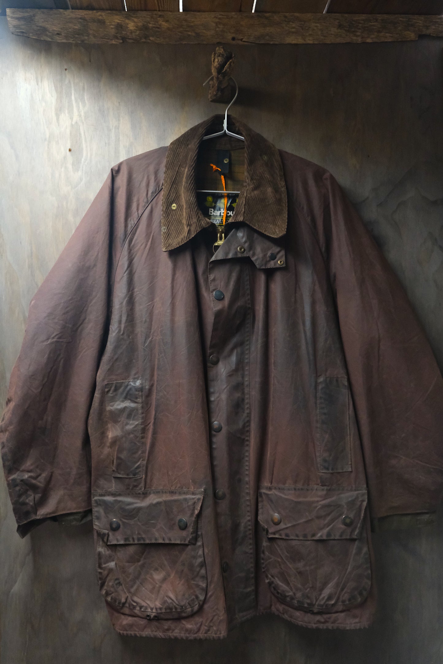 Vintage waxed Barbour Beaufort jacket XL