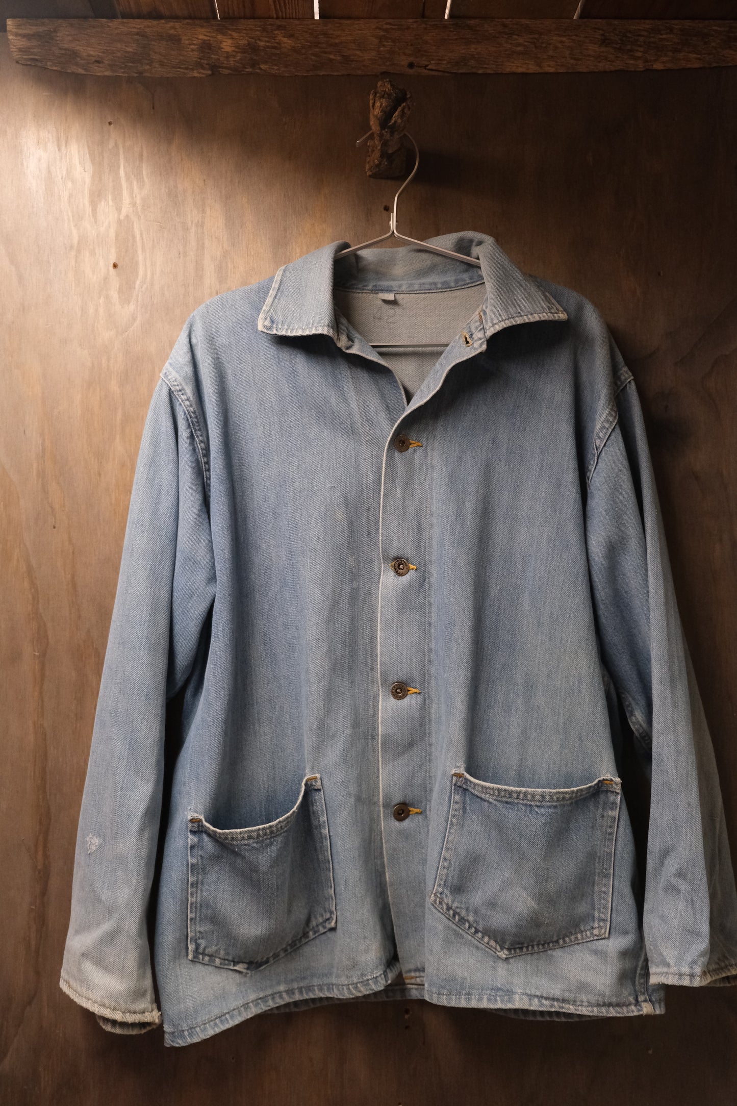Rare USN 30s denim chore jacket L
