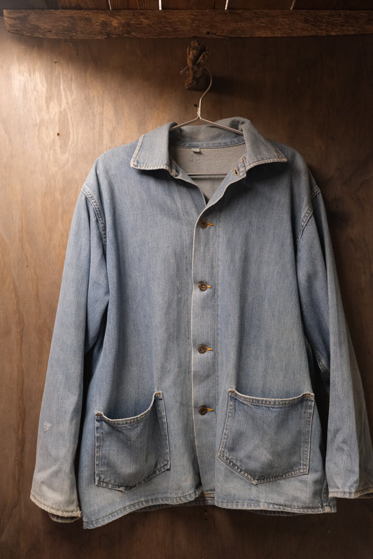 Rare USN 30s denim chore jacket L