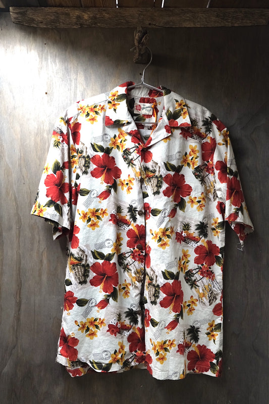 Original 80s Hawaiian shirt L