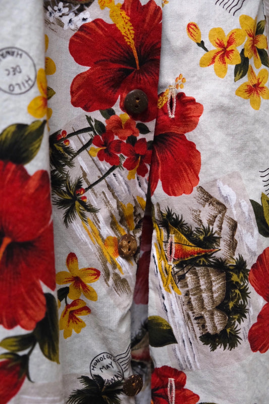 Original 80s Hawaiian shirt L
