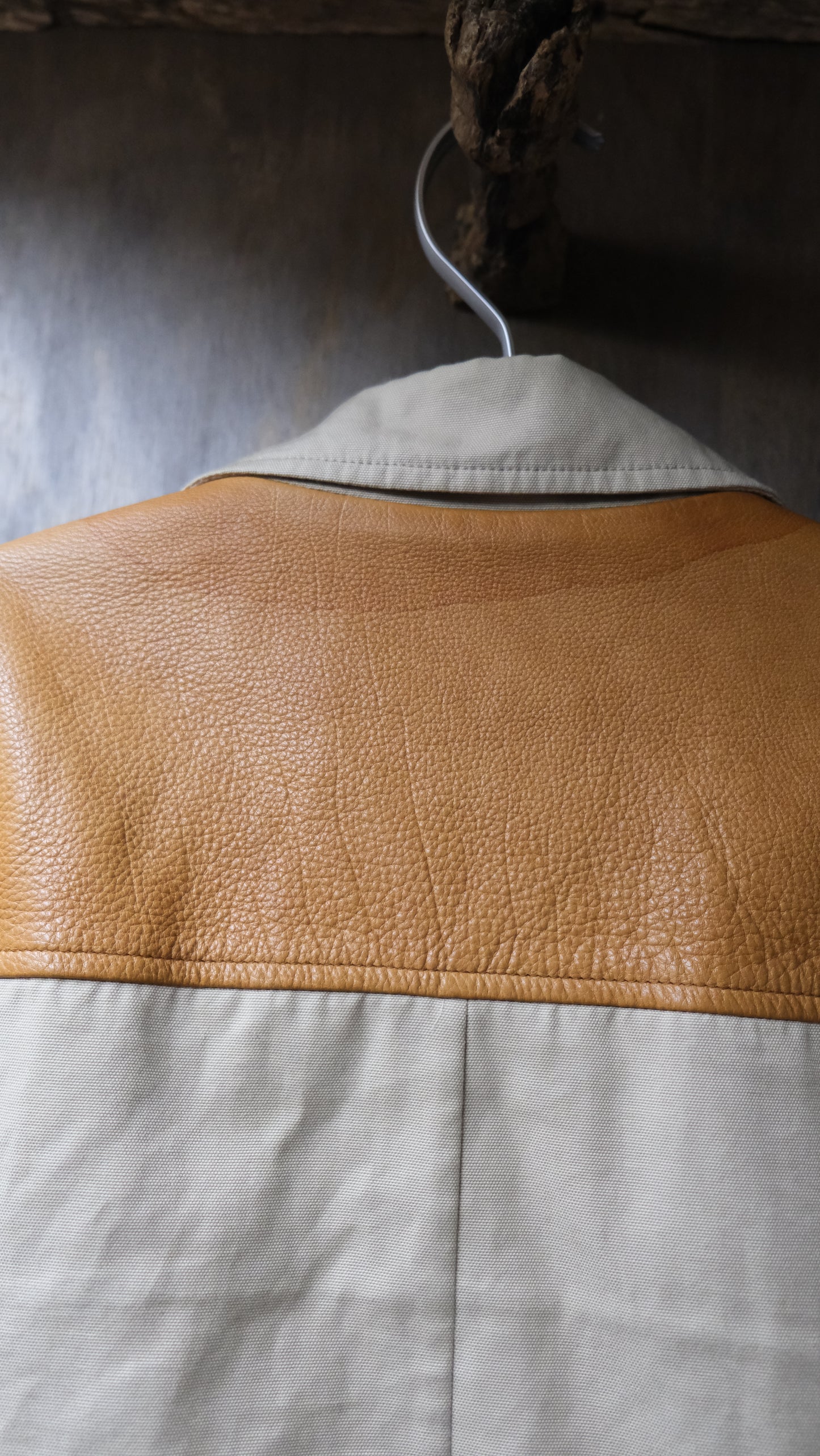 90s Prada canvas leather jacket S