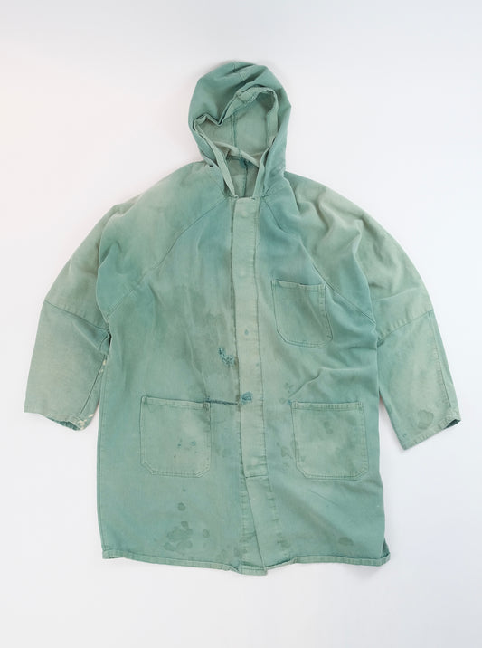 1960s Work long hooded jacket L