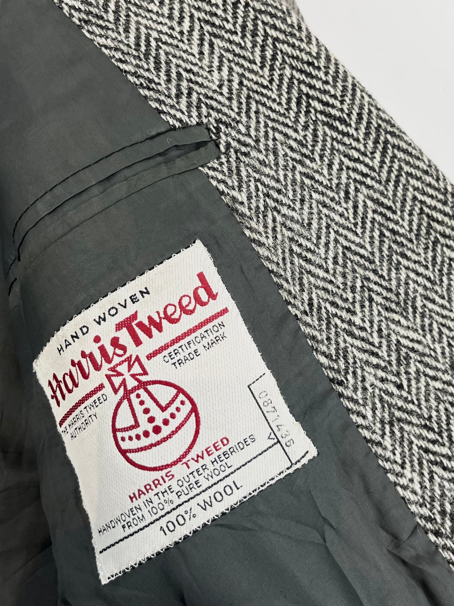 80s Harris Tweed grey HBT Jacket