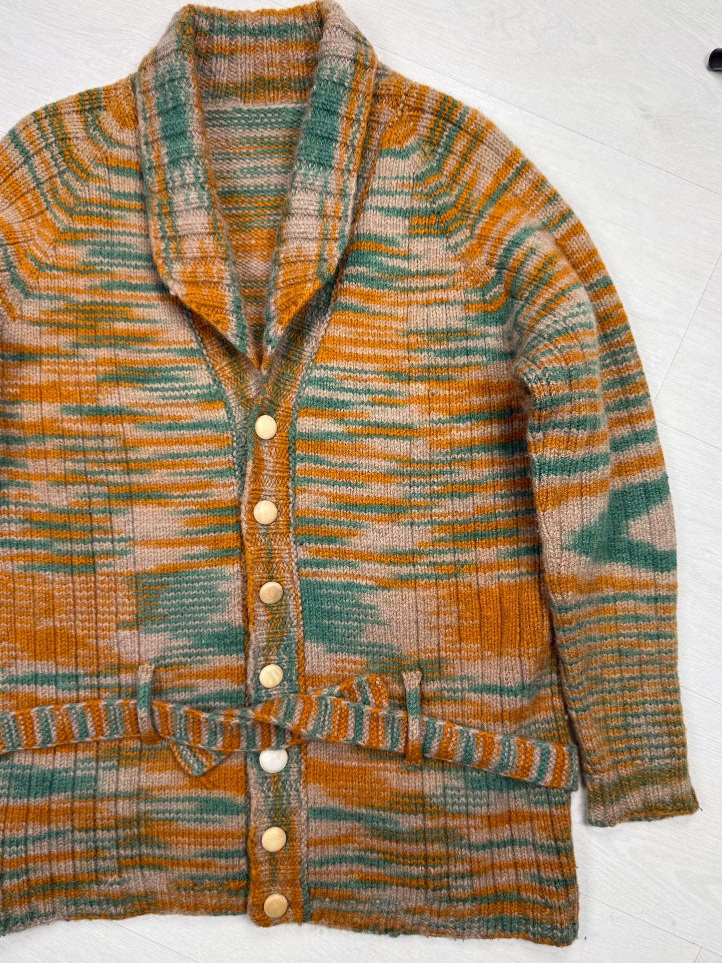 Wood Cardigan w/Belt M