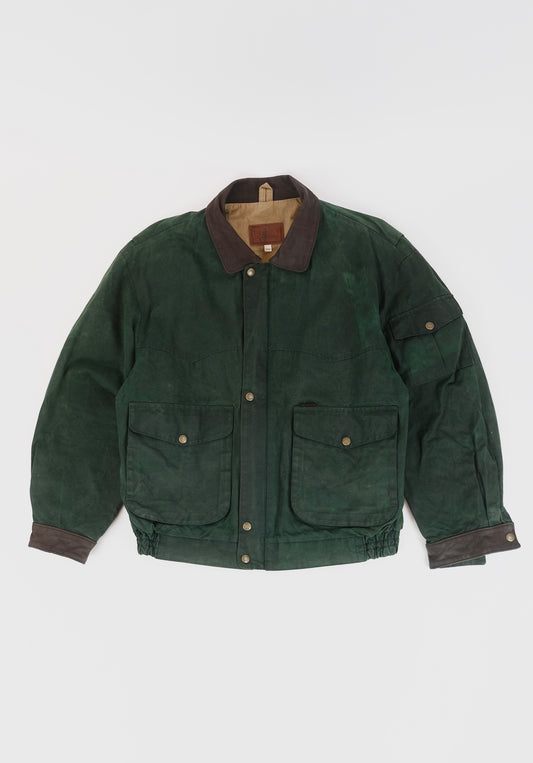 80s Waxed green jacket M