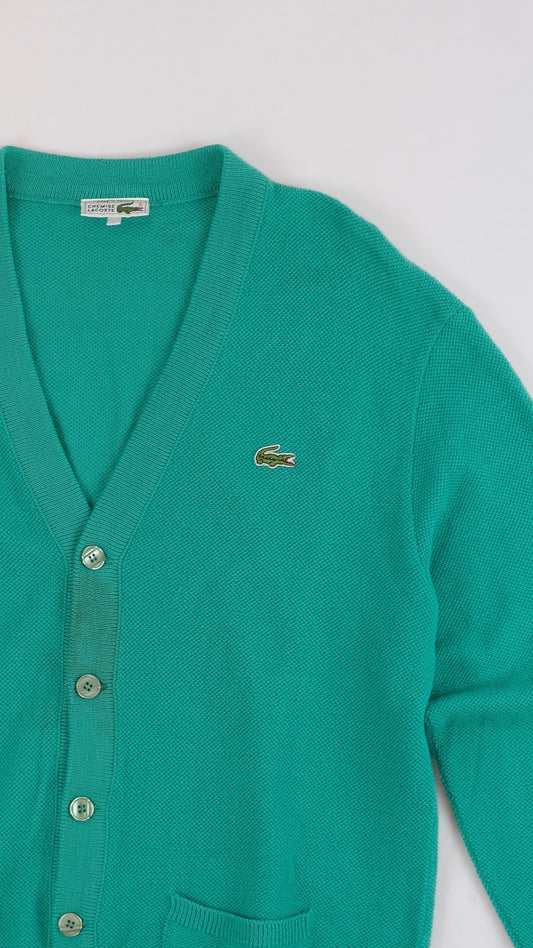 70s Lacoste knitted cardigan M