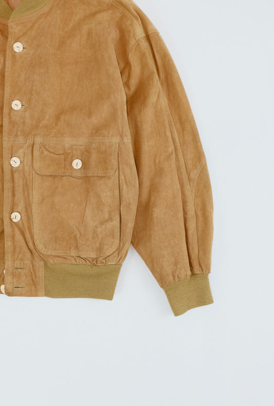 80s suede Bomber jacket L