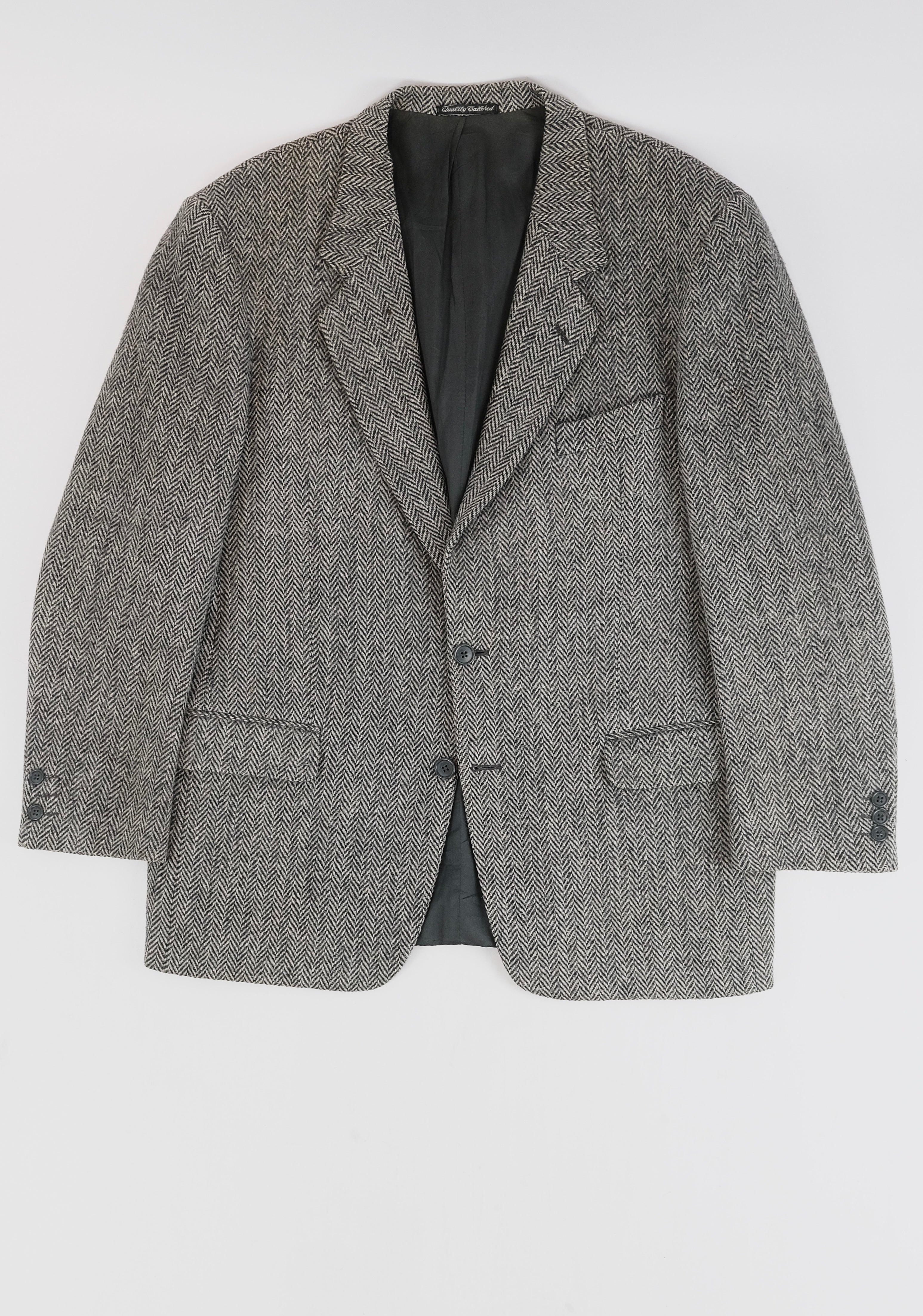 80s Harris Tweed grey HBT Jacket ~ Vintage Store Clochard92.com