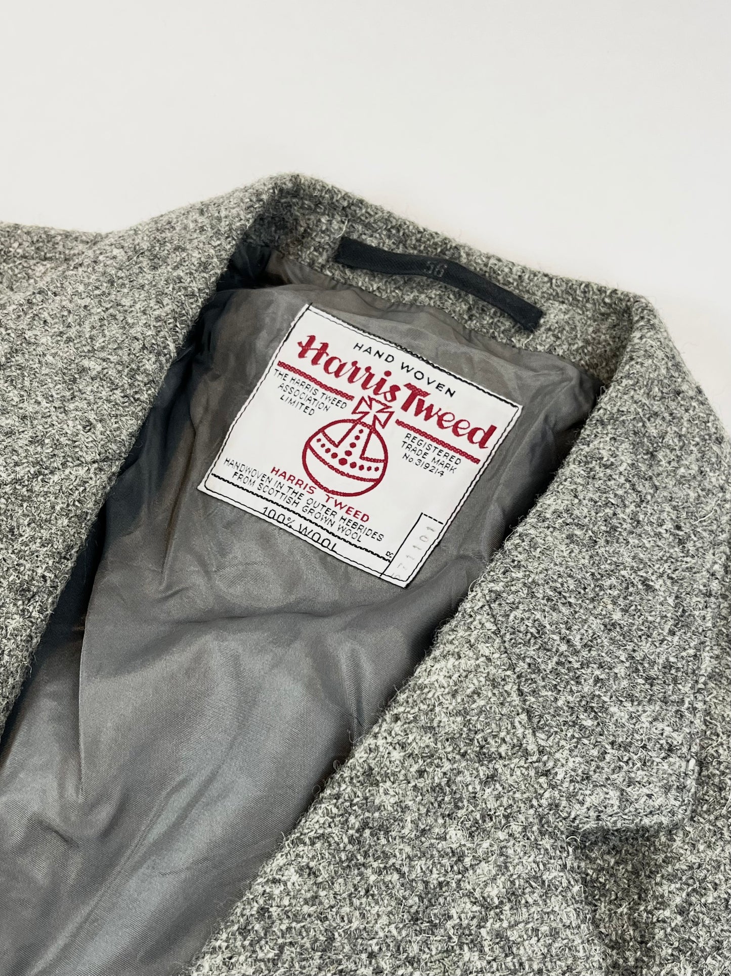 80s Harris Tweed grey Jacket