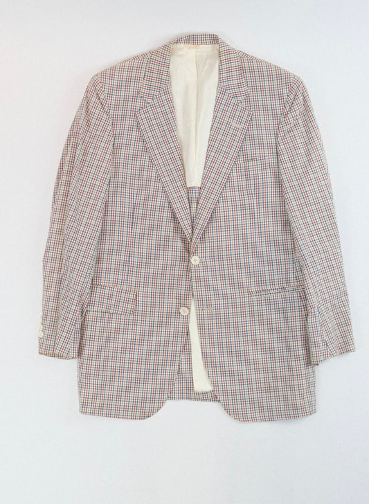 1970s Made in USA checkered jacket M