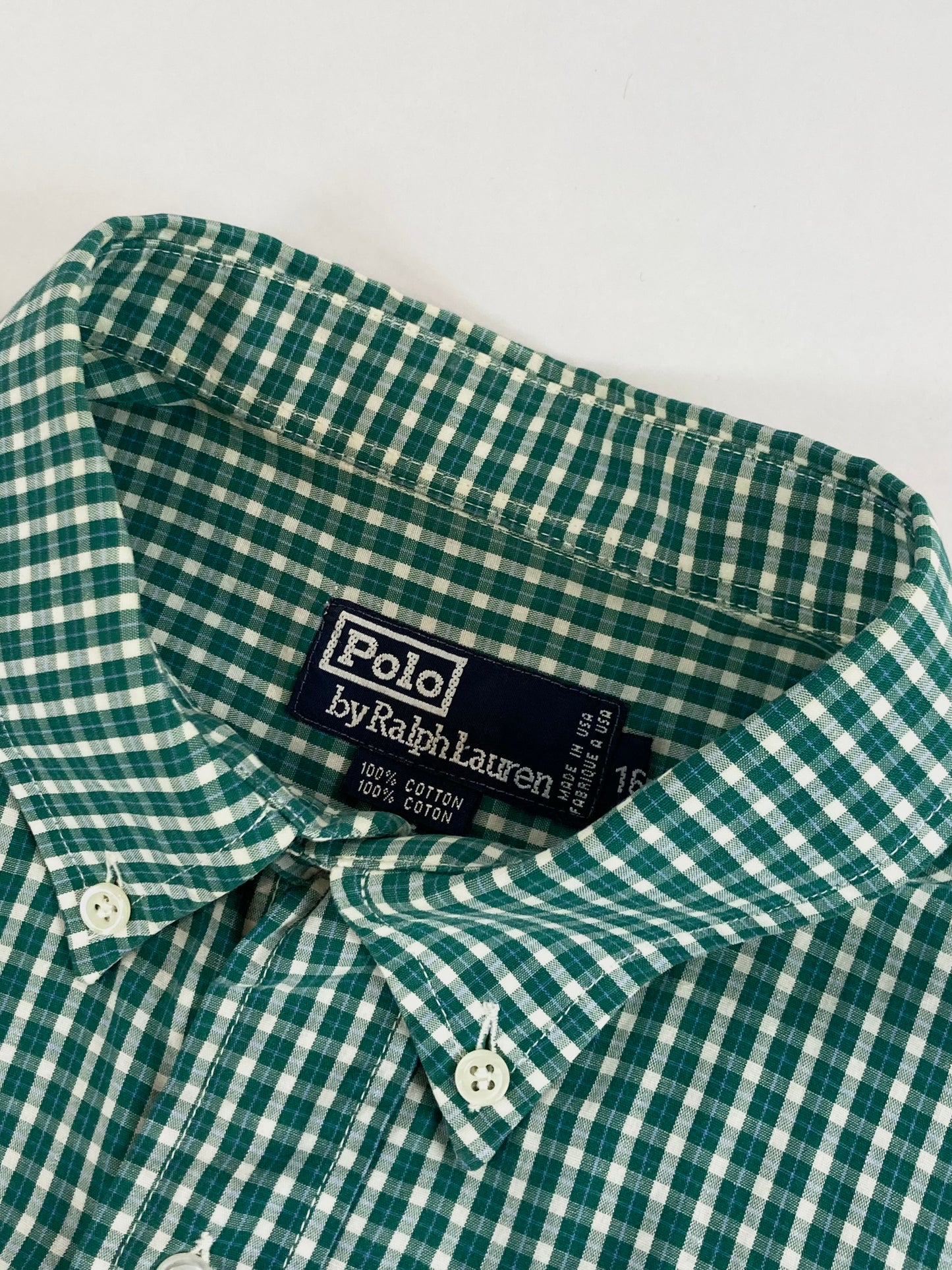 80s Polo Ralph Lauren checkered shirt M