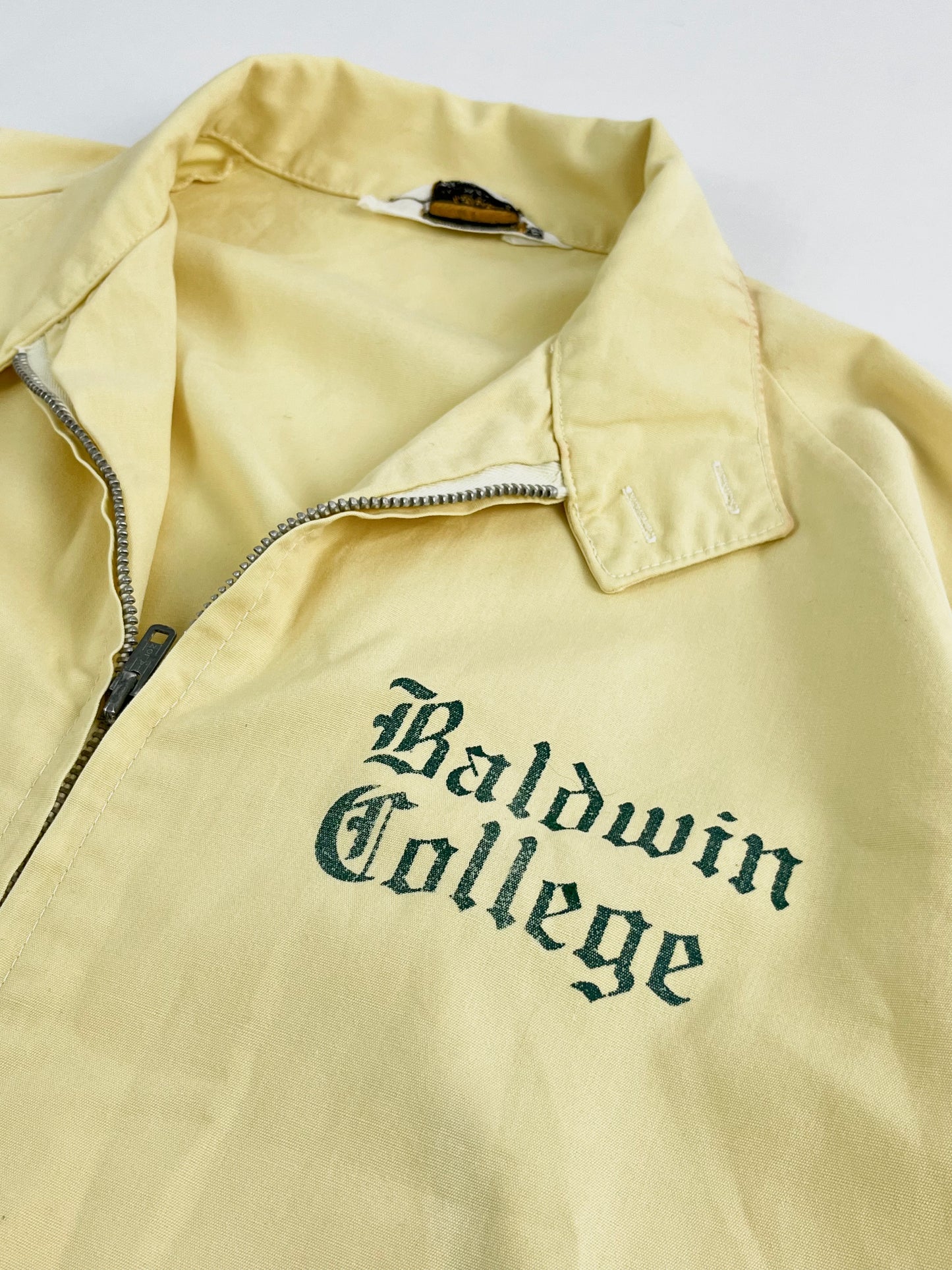 60s Light yellow College jacket S