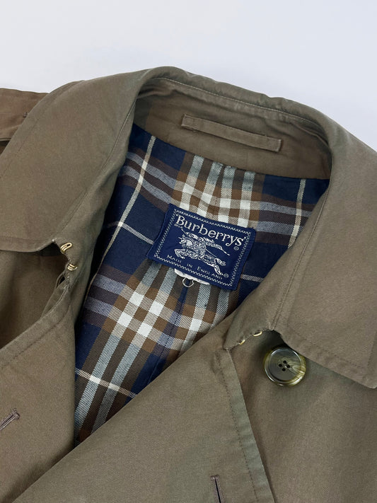 80s Burberry double breasted trench L