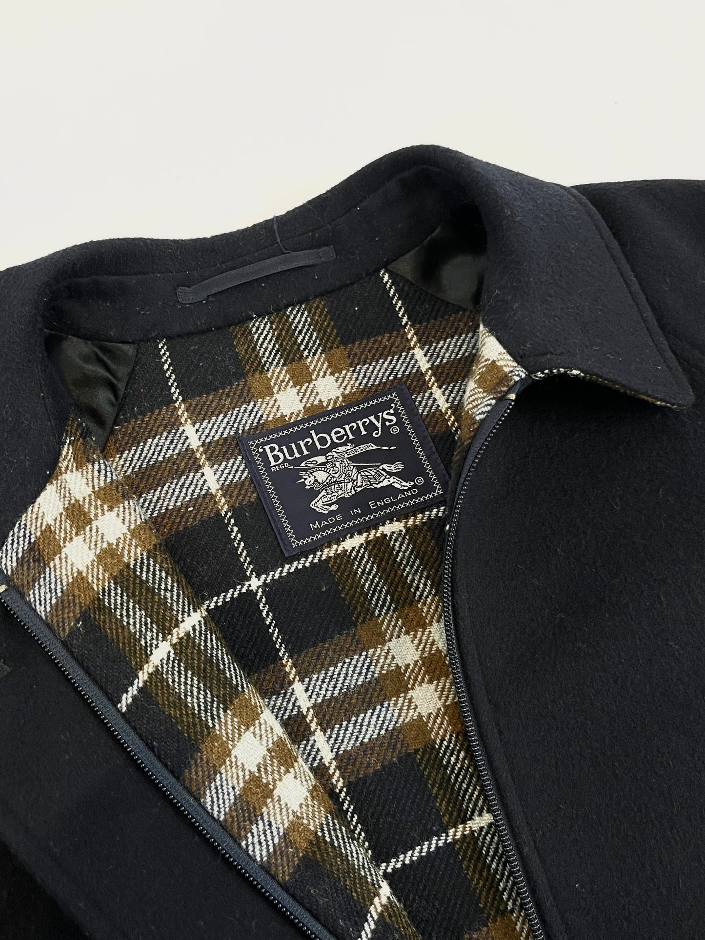 80s Burberry's wool jacket L