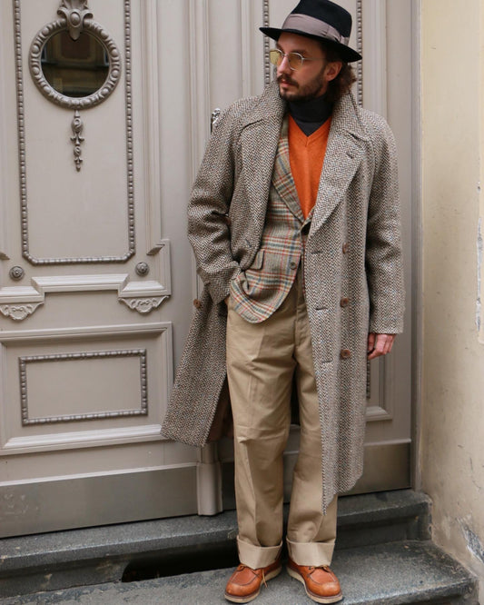 Aquascutum Double-breasted Tweed Coat - vintage clothing clochard92.com 