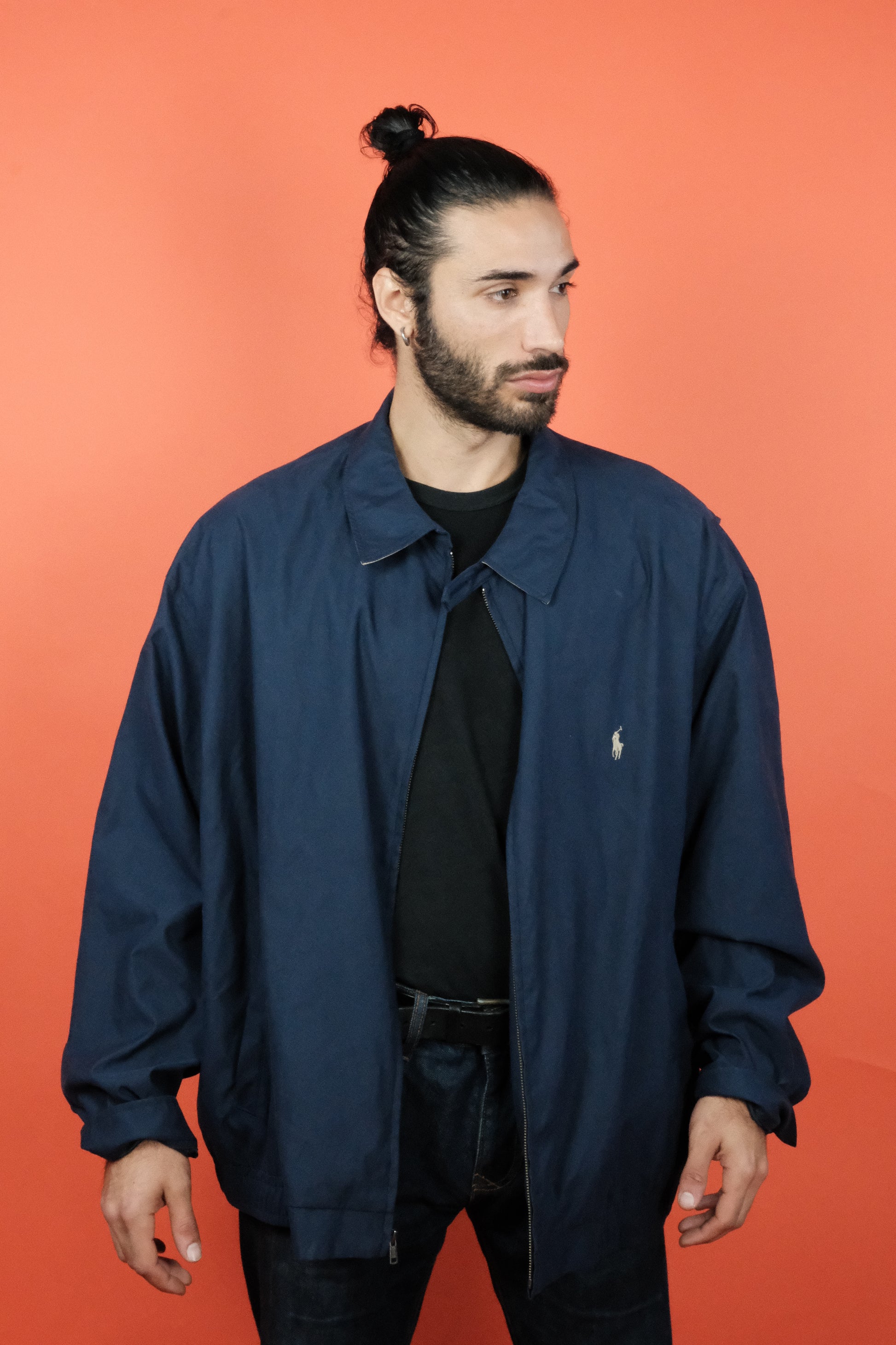 Polo Ralph Lauren Cotton Zip Navy Jacket Vintage Store