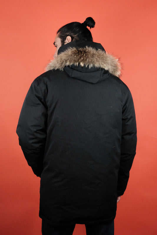 Woolrich Arctic Parka Black 'XL' Made in USA - vintage clothing clochard92.com