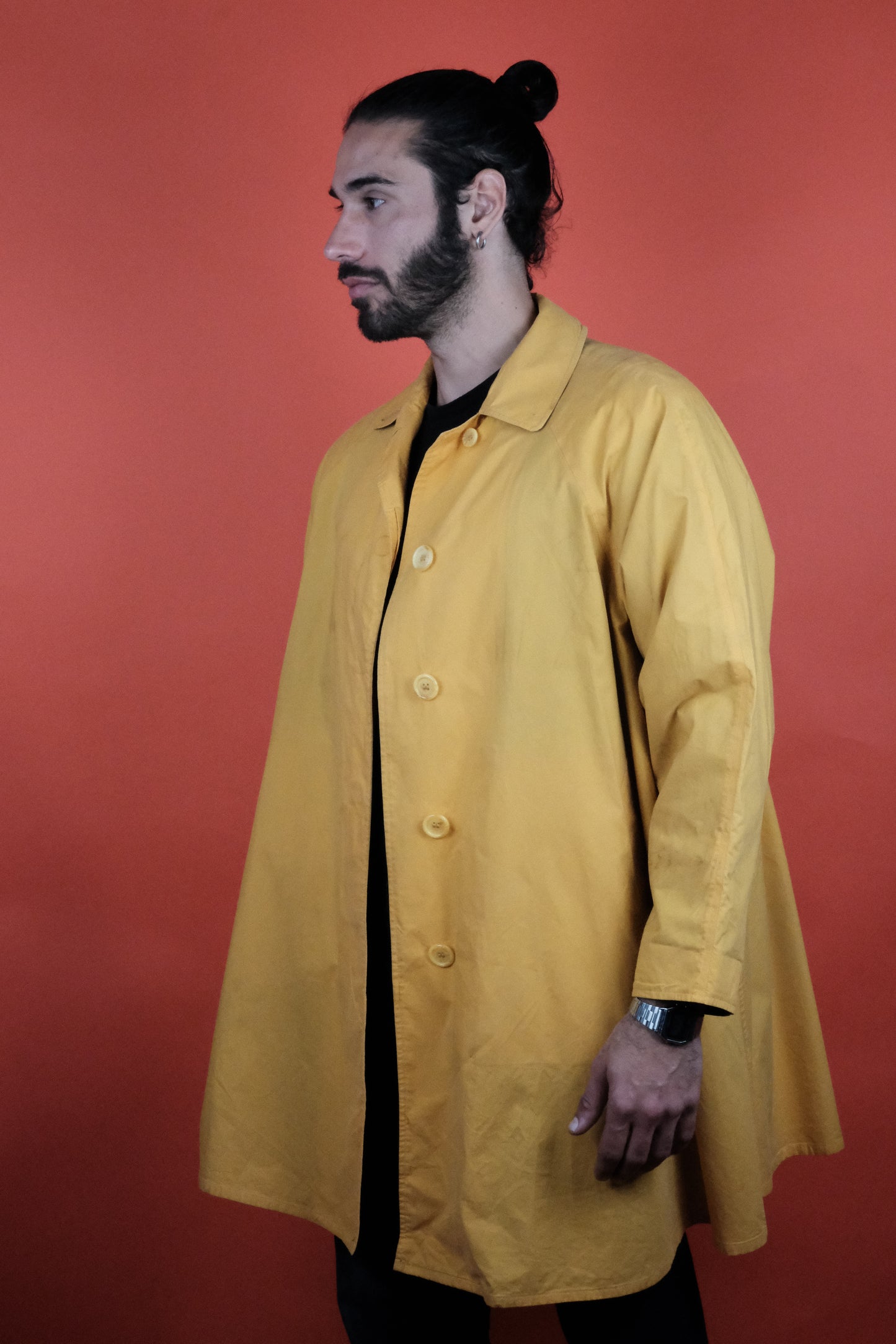 Burberrys' Made in England Yellow Cotton Coat 'M' - vintage clothing clochard92.com