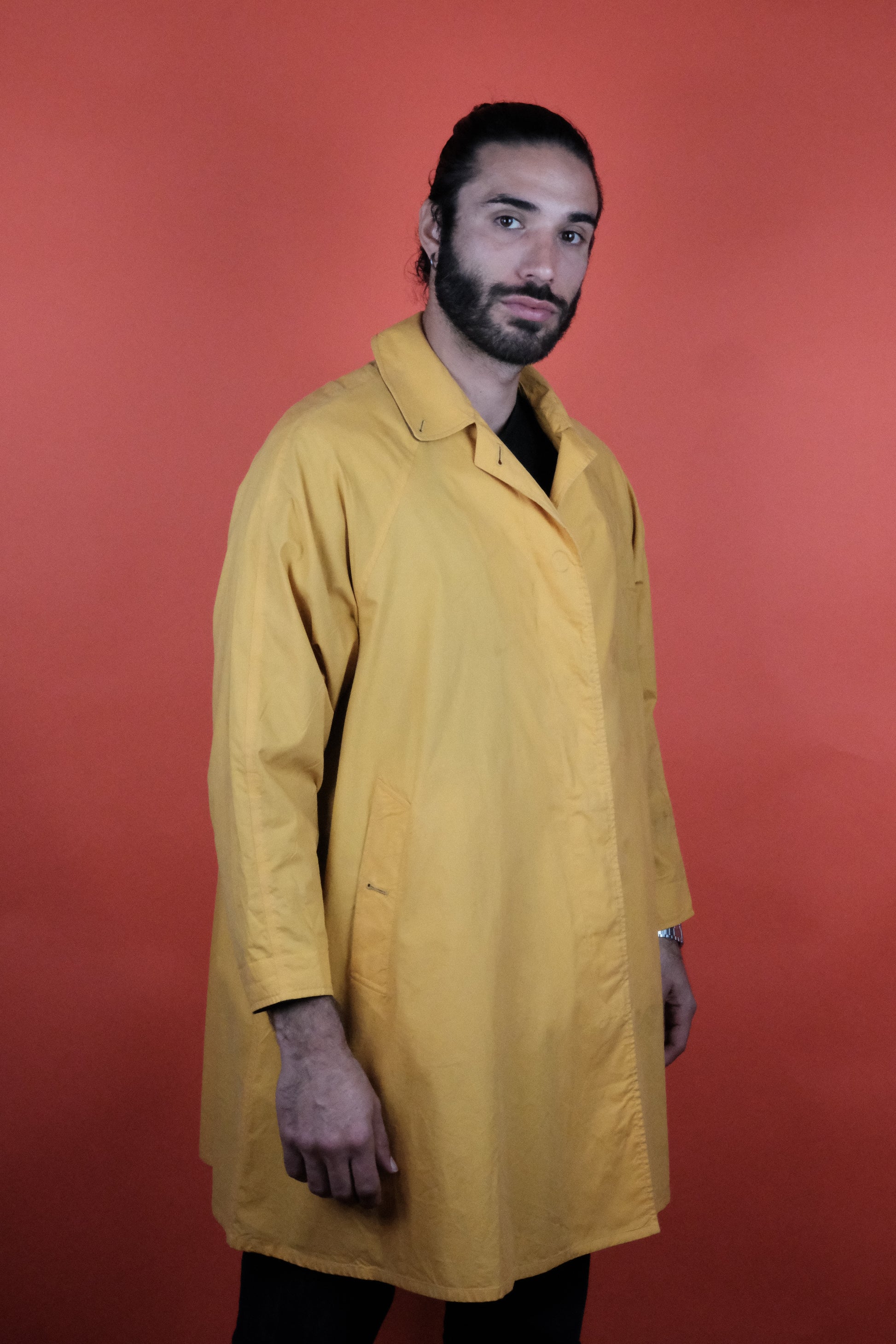 Burberrys' Made in England Yellow Cotton Coat 'M' - vintage clothing clochard92.com