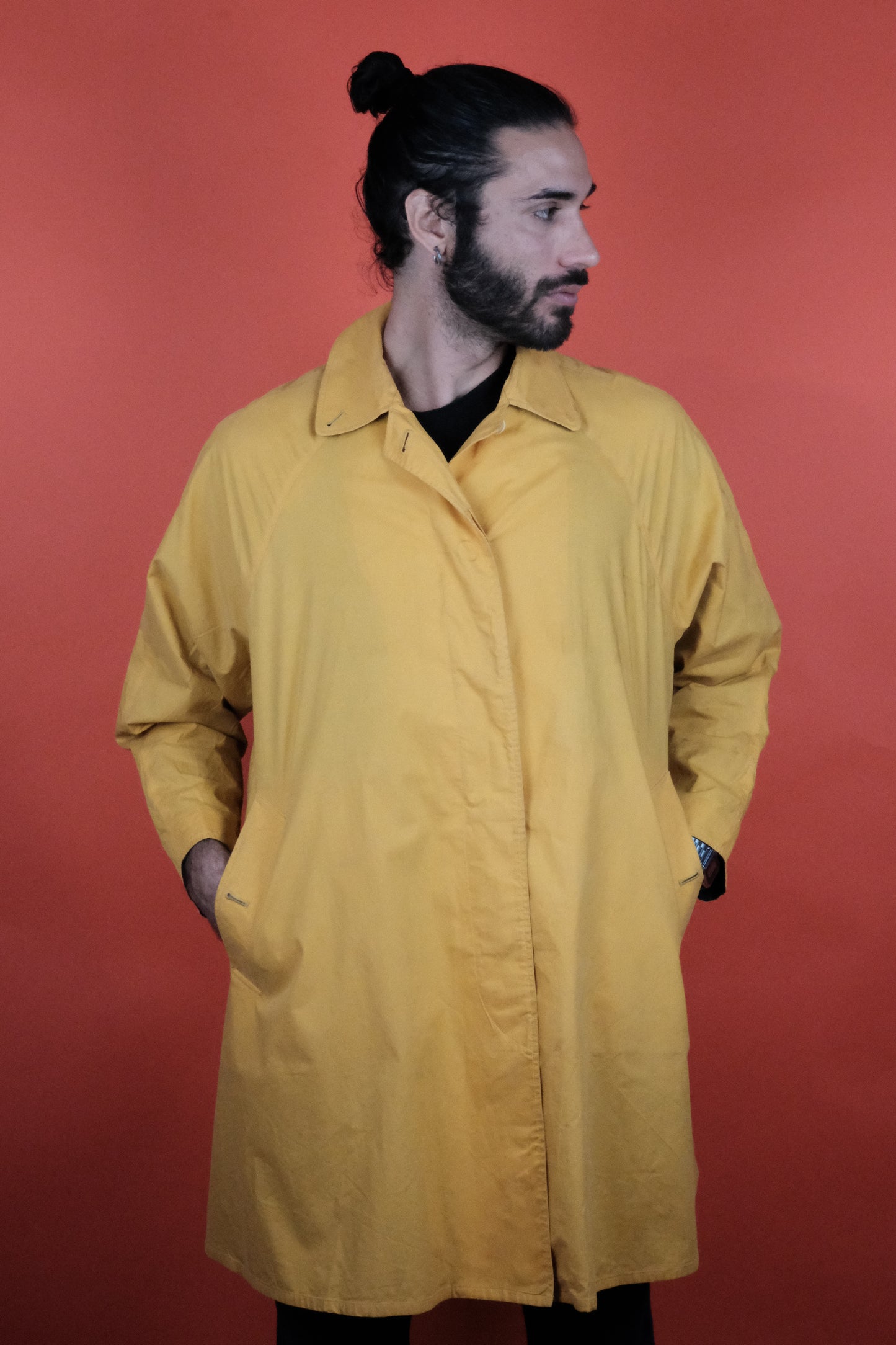 Burberrys' Made in England Yellow Cotton Coat 'M' - vintage clothing clochard92.com