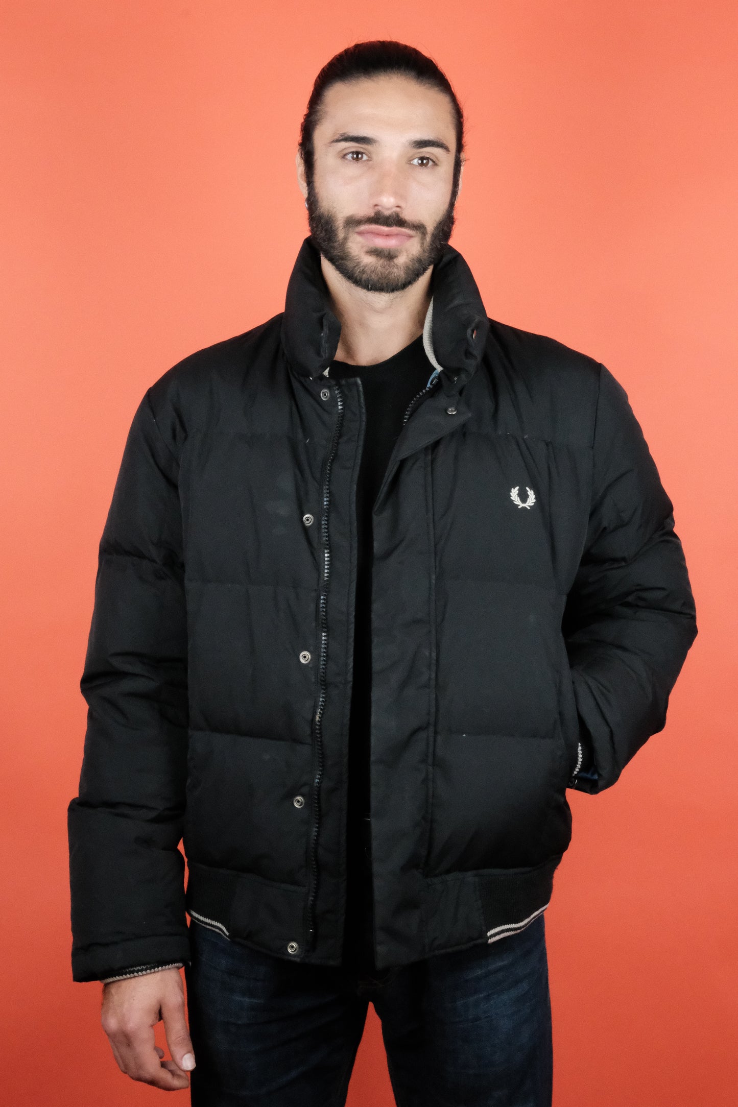 Fred Perry Nylon Puffer Jacket 'M' - vintage clothing clochard92.com