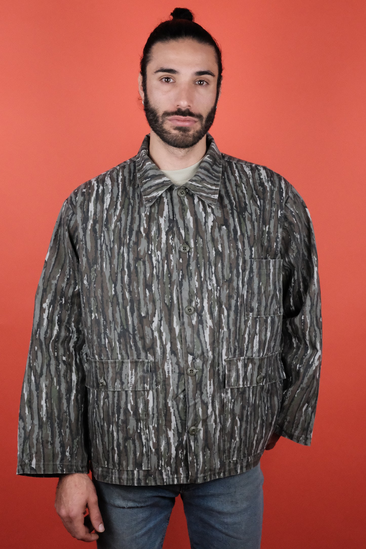 Real Tree Camouflage Hunting Shirt 'L' - vintage clothing clochard92.com