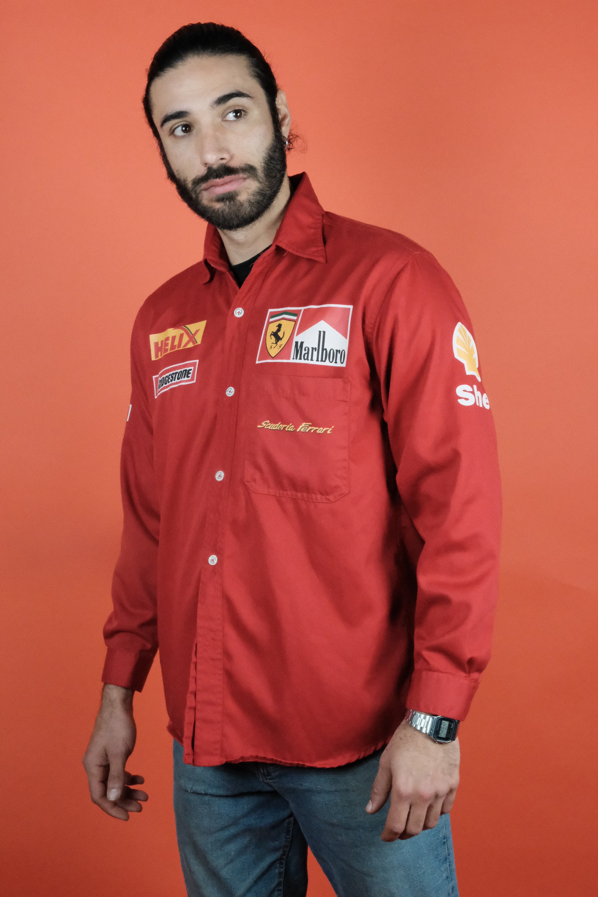 ferrari dress shirt Scuderia Ferrari F1 Men's Team Button Down Shirt