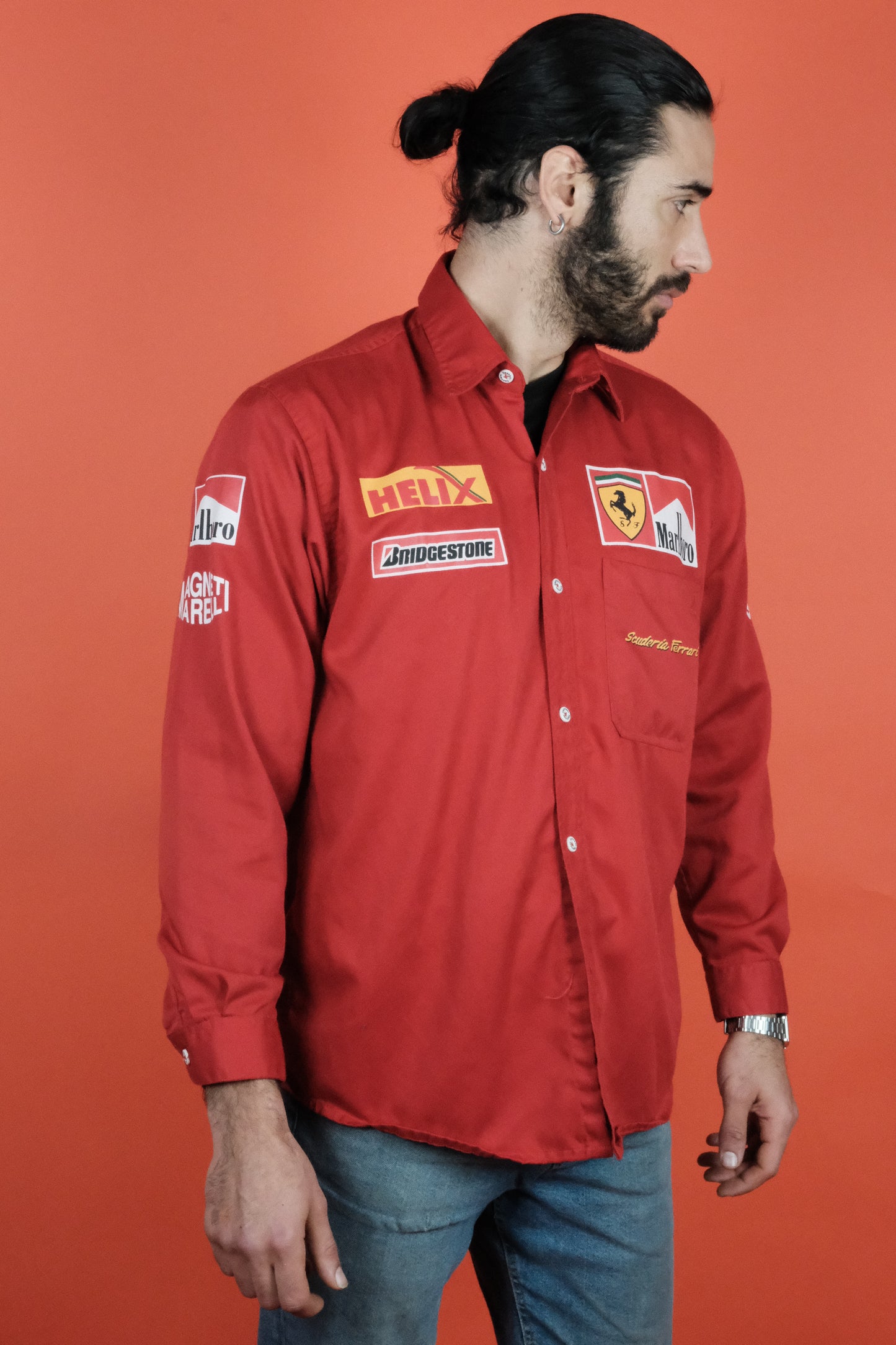 Ferrari Utility Red Shirt - vintage clothing clochard92.com